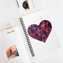 Load image into Gallery viewer, Purple and Pink Heart Spiral Notebook - Ruled Line
