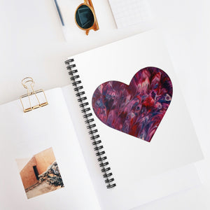 Purple and Pink Heart Spiral Notebook - Ruled Line