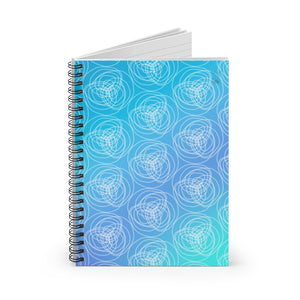Blue Roses Spiral Notebook - Ruled Line