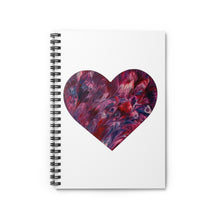 Load image into Gallery viewer, Purple and Pink Heart Spiral Notebook - Ruled Line
