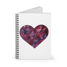 Load image into Gallery viewer, Purple and Pink Heart Spiral Notebook - Ruled Line
