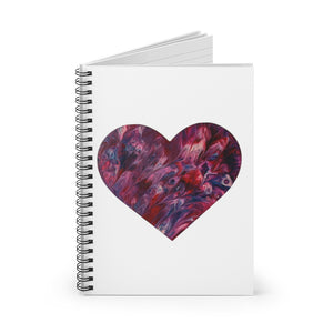 Purple and Pink Heart Spiral Notebook - Ruled Line