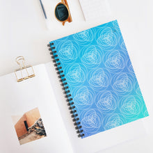 Load image into Gallery viewer, Blue Roses Spiral Notebook - Ruled Line
