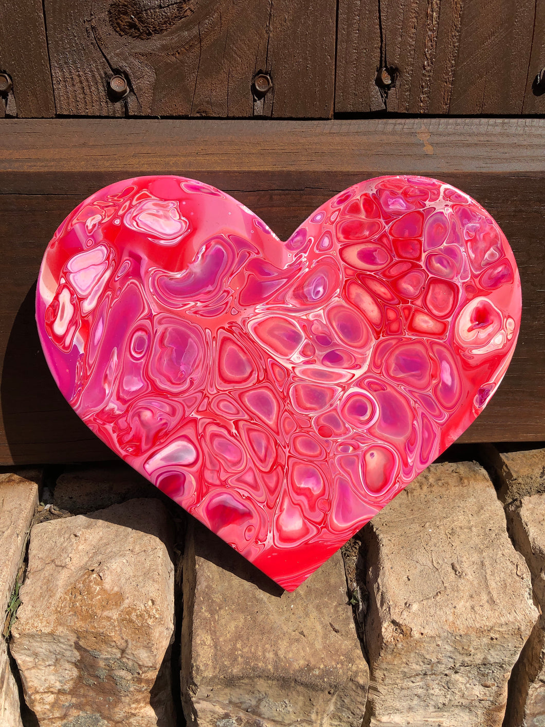 red and pink heart 